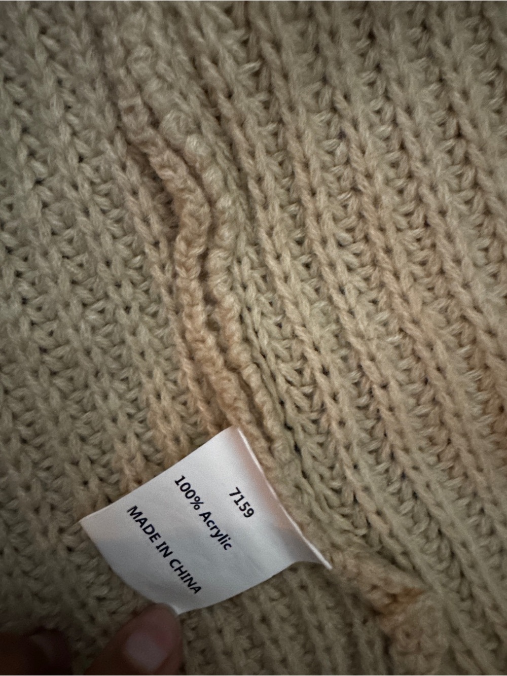Neutral Cream V-Neck Ribbed Button Cardigan - Picture 5 of 5